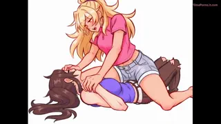 Fata călărind pulă în animație 3D